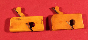 Vintage Two Miniature Boxwood Moulding Planes, 2 1/4" long