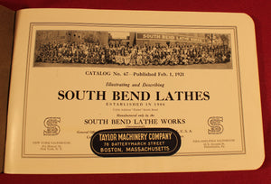 VIntage Original South Bend Lathe Works Catalog No. 67 Feb. 1,1921