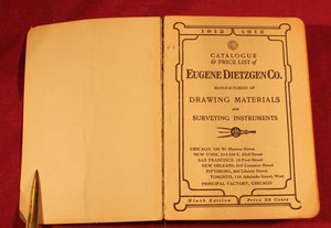 Catalogue of Eugene Dietzgen Co. 9th Edition 1912 Rare